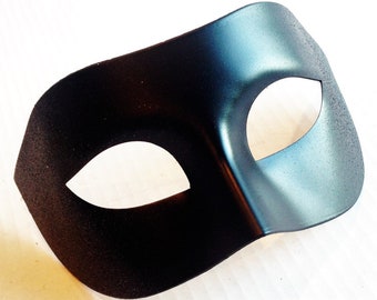 Classic Mens Masquerade Mask DIY Black l Halloween Mask l venetian Ball