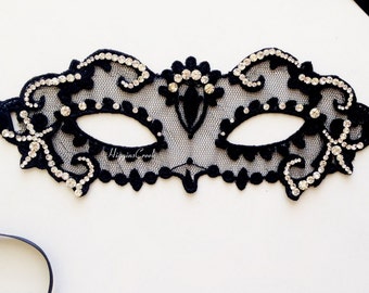 Sexy Lace Mask, Masquerade Mask, Black Lace Mask, Sexy Lingerie Mask