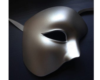 Silver mens masquerade mask men half face opera masquerade mask