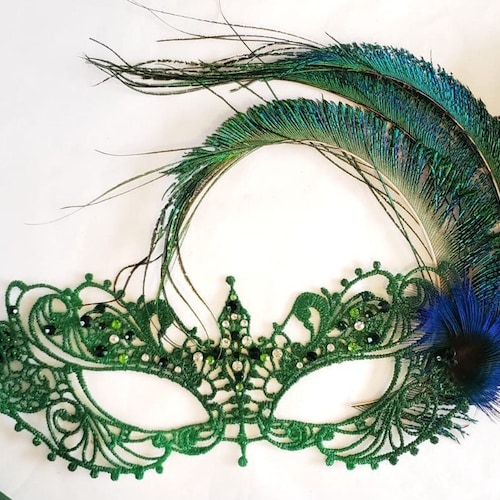 Emerald Green Masquerade Mask Women Masquerade Ball Masks Etsy