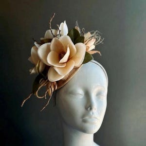 Cream Derby Hat - Etsy display picture 1
