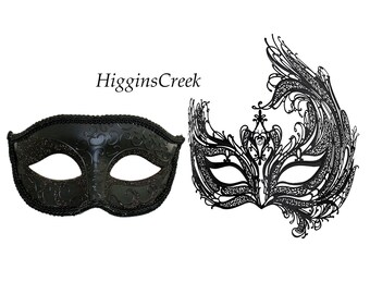 couples prom masks etsy