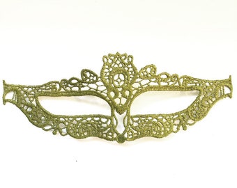 olive The Black Magick Masquerade Mask: Venetian style carnival mask Hand made in black yellow and gold with feathers and rhinestones