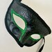 GREEN Masquerade Mask for Men St. Patrick's Day Mask Prom Mask