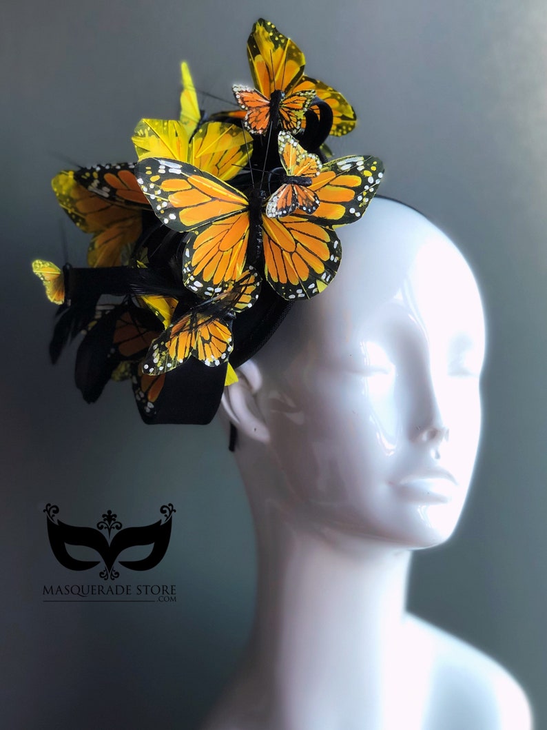 Blue Butterfly Fascinator Blue Butterfly Headpiece Blue Etsy