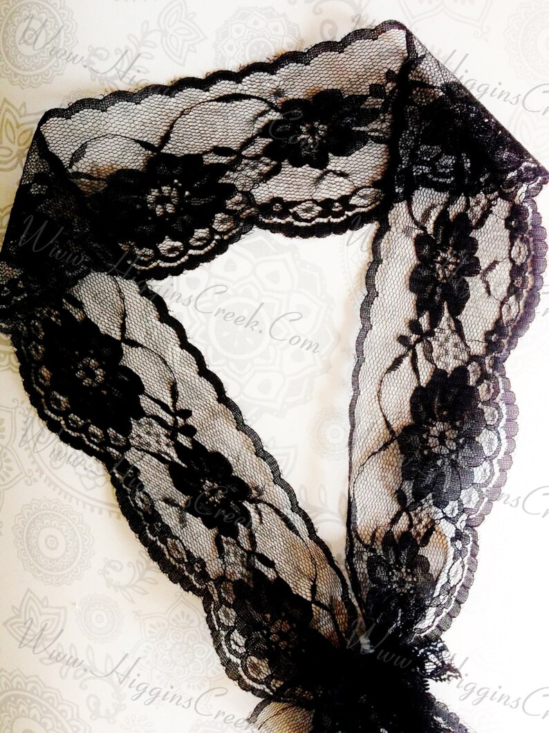 1pc Black Lace Eye Mask Blindfold & Semi-Transparent Veil Patterned With Random Lace
