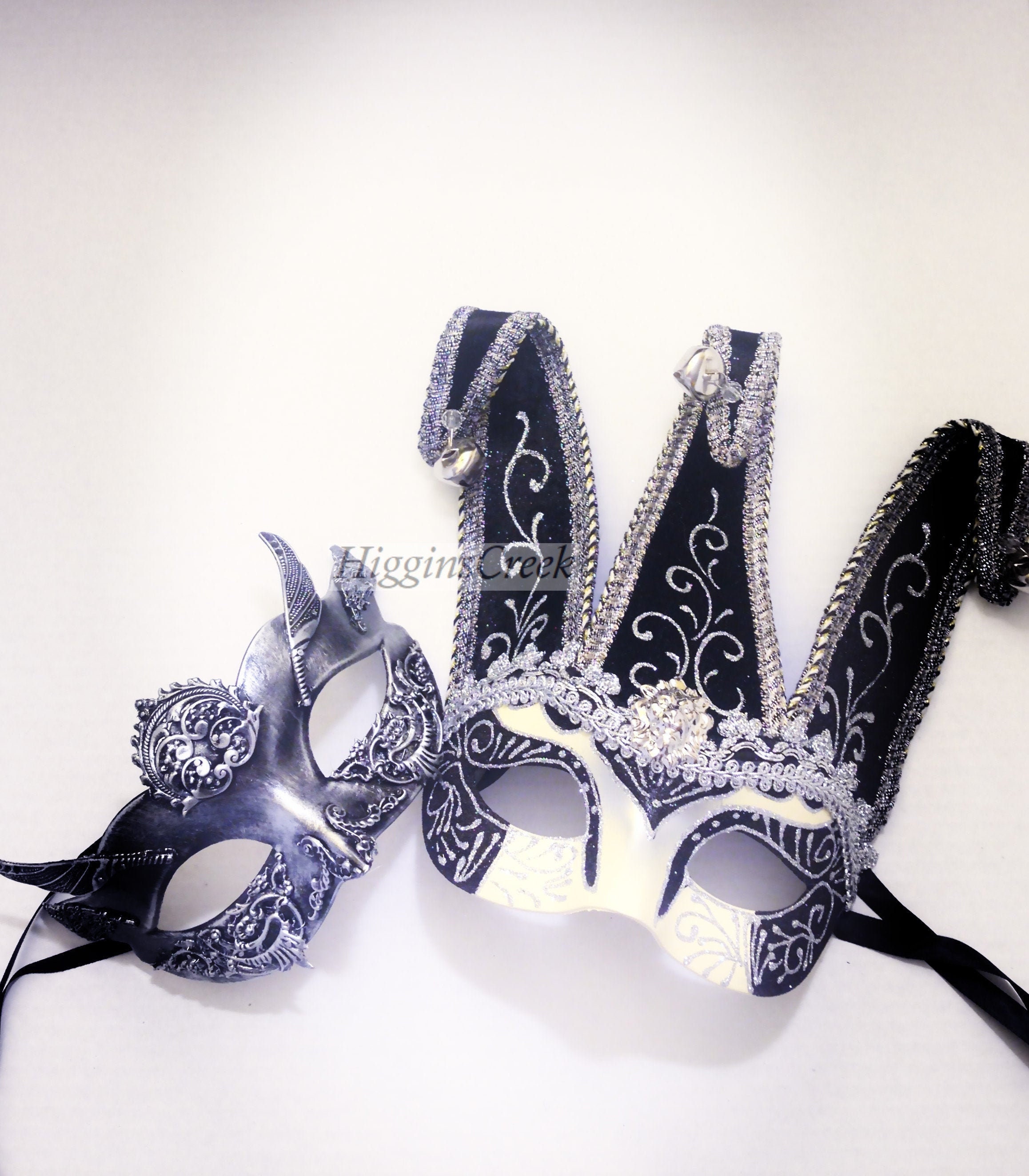 His Her Venetian Glitter Ball Masquerade Mask Engagement Halloween Party Mask