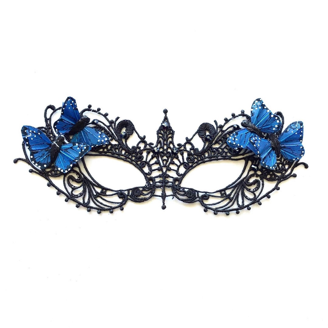 Women Lace Mask L Blue Butterfly Mask Women L Festival Mask