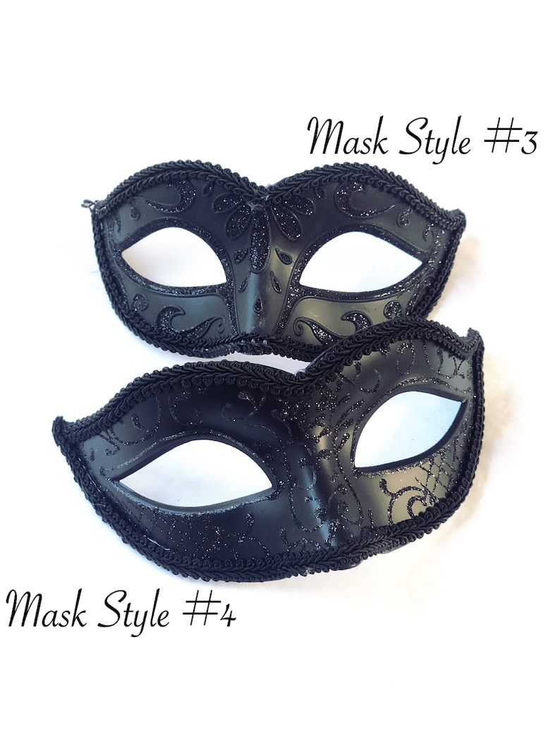 Black Masquerade Ball Masks His and Hers Mask Pair Men Women Etsy