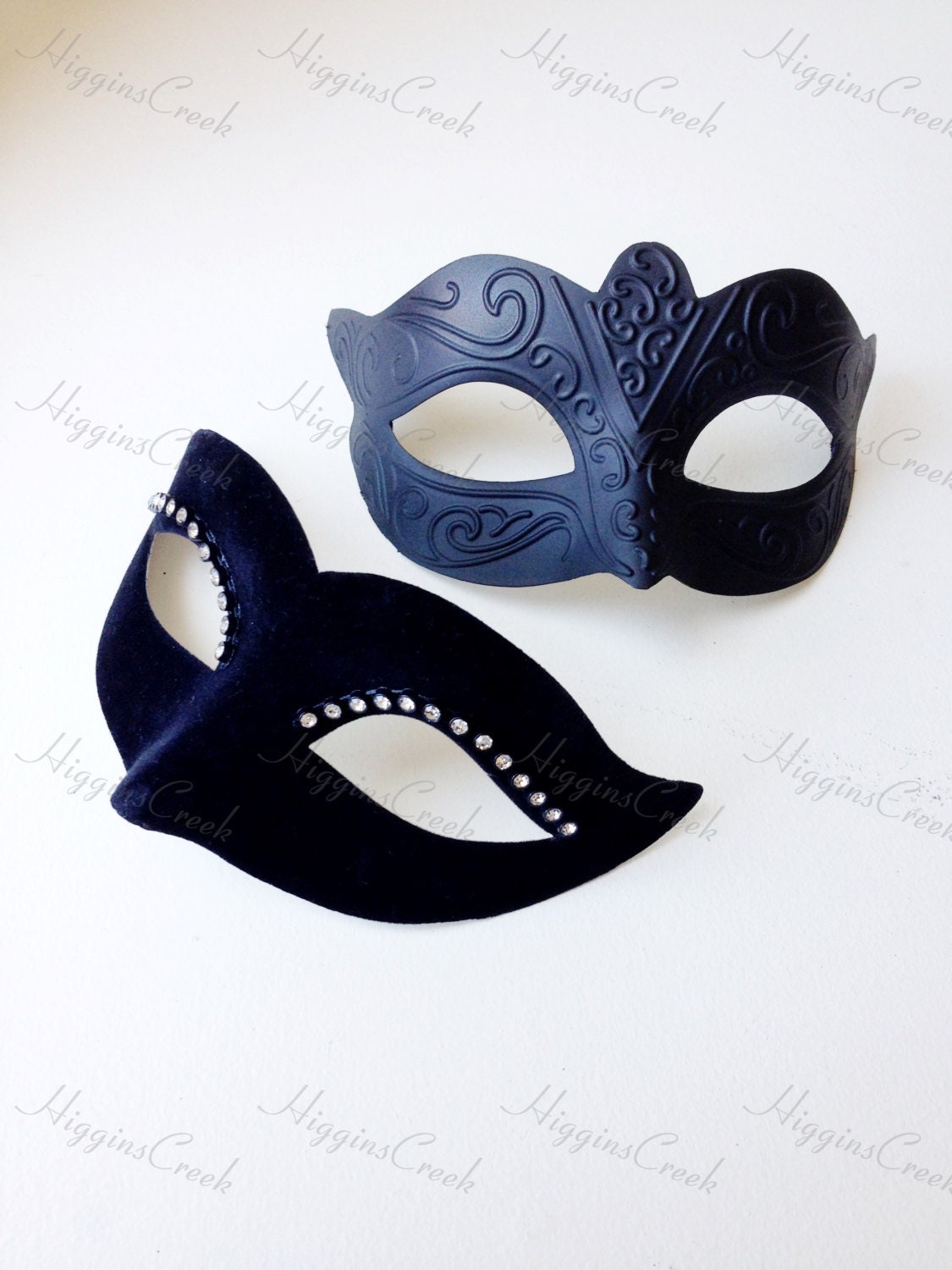 Grey Leatherette Venetian Masquerade Party Mask With Silver Chain *NEW*