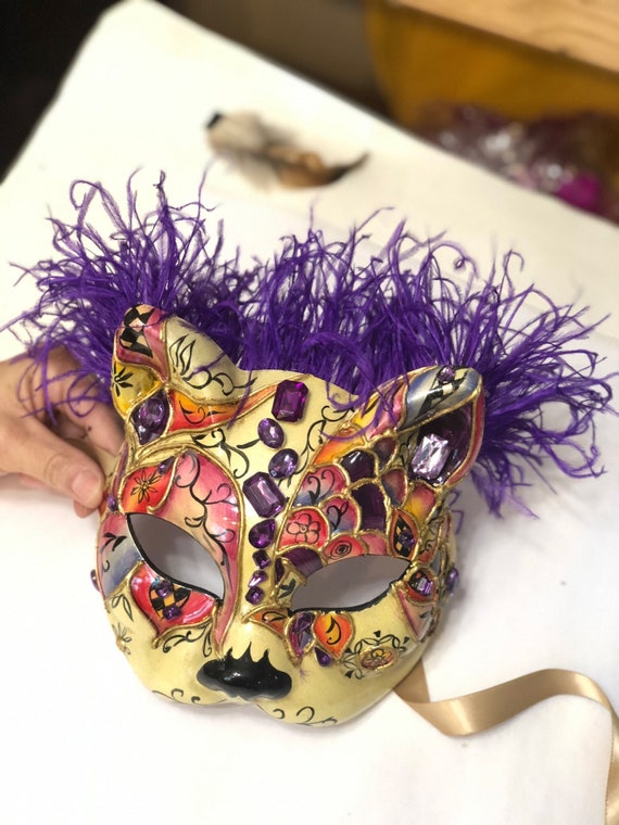 OuryTech Maschera Veneziana per Donna, Maschera per Ballo in Maschera, Elegante Maschera Nera per Donna, Maschera Nera