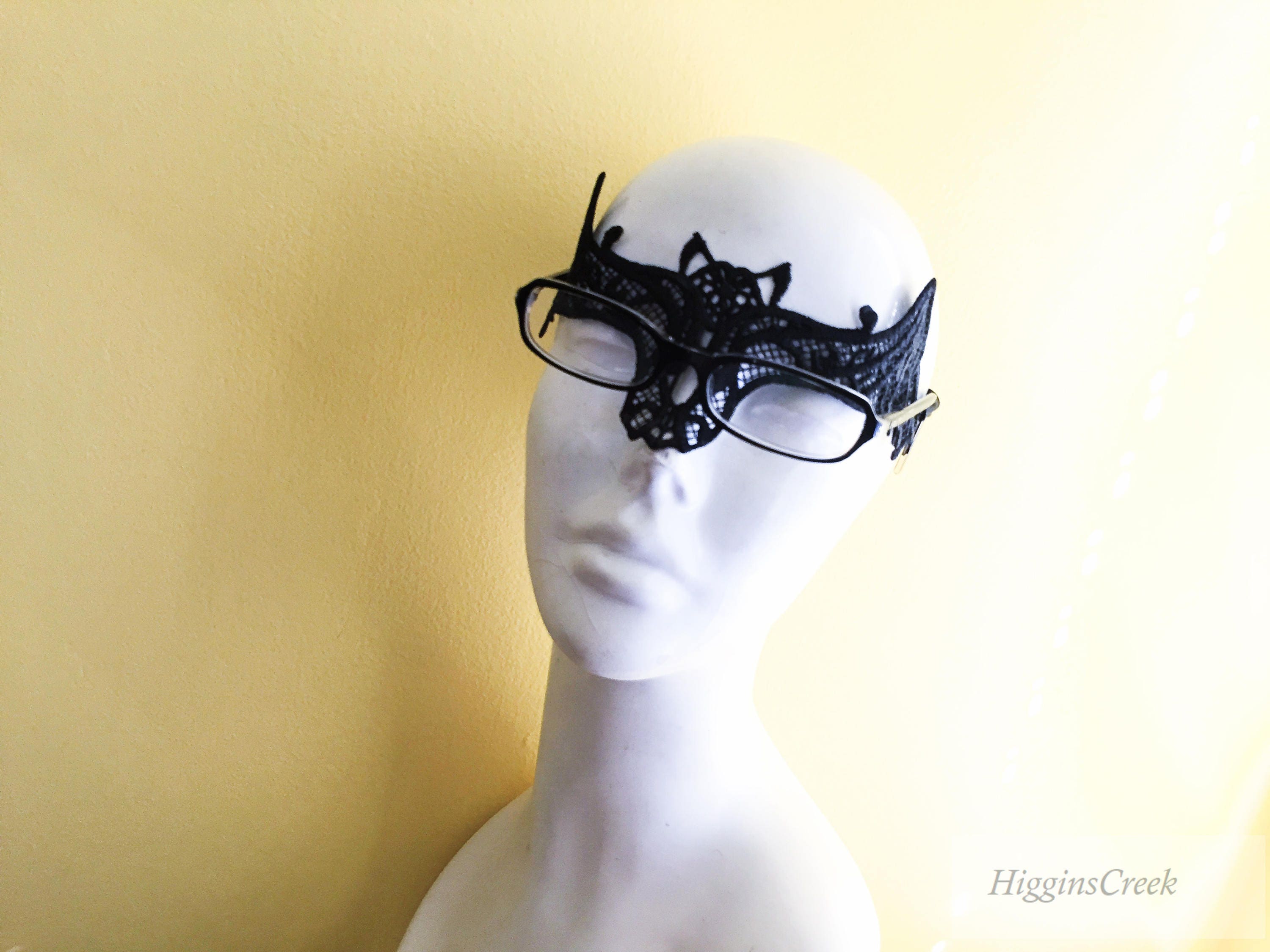 Karnevalsmaske für Brille venezianische Spitze Maske für | Etsy