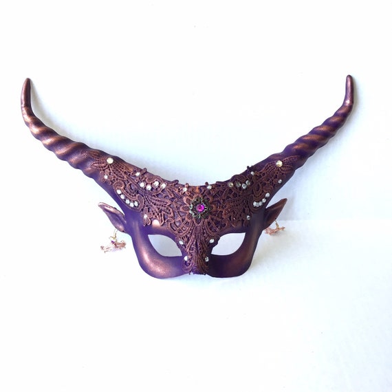 Woodland Creature Mask Women Masks With Horns Mythical Etsy