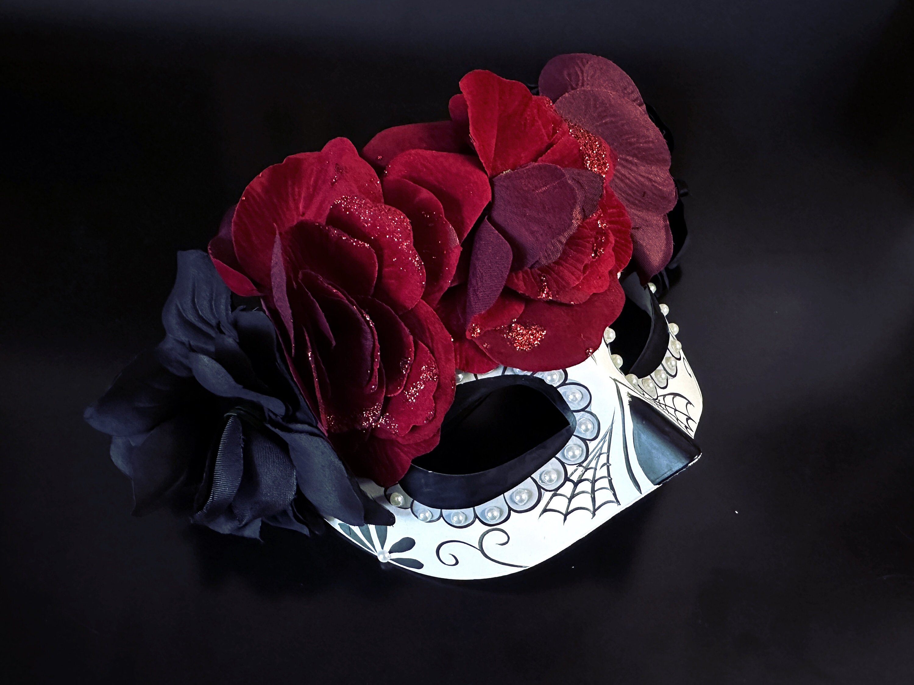 Dia De Los Muertos Mask for Men Red Black Matching Day of the Dead ...