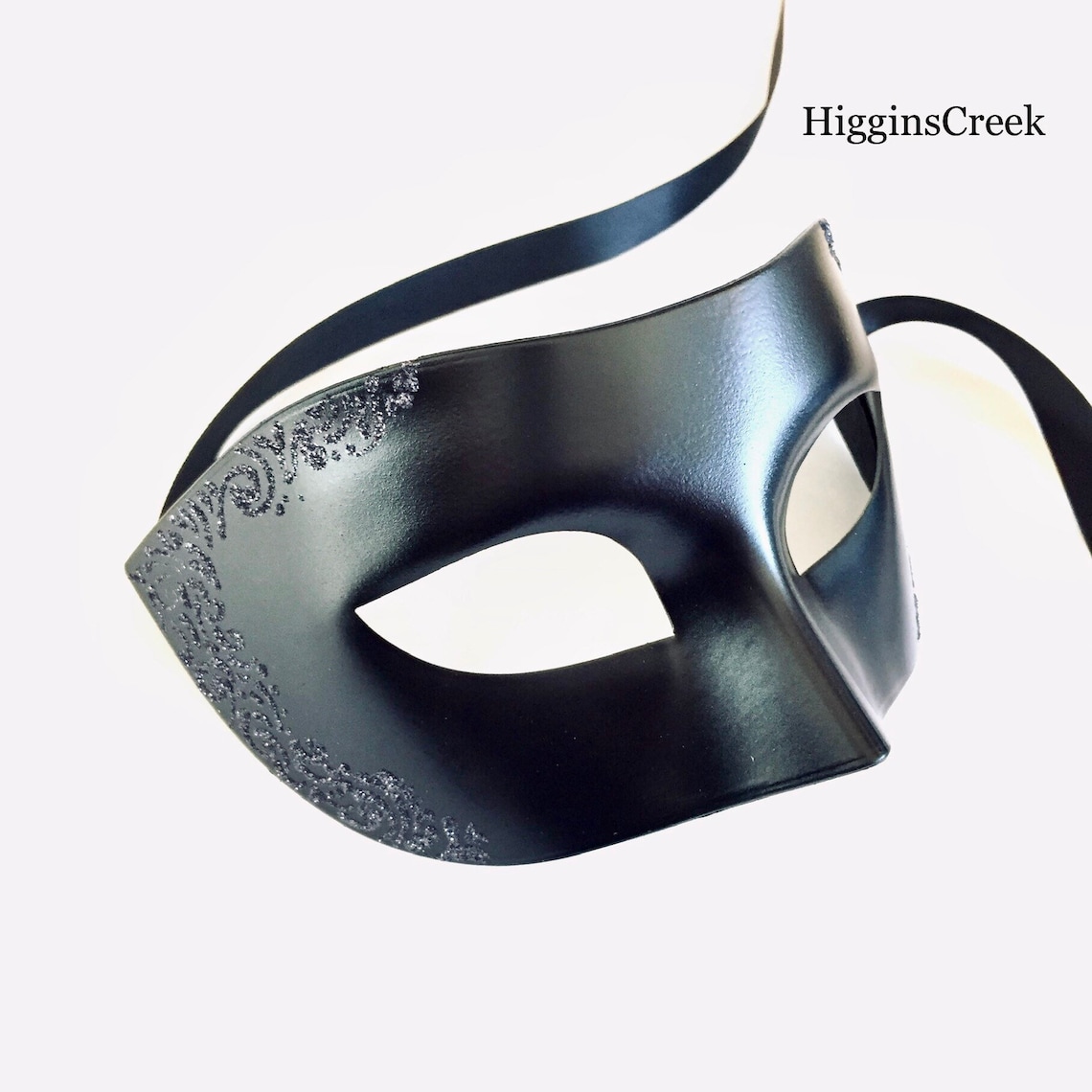 Black Mens Masquerade Mask Mens Mask Black Tie Etsy