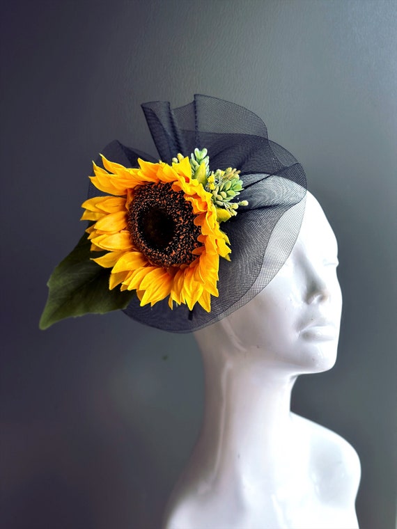 MERRYHAPY Fascia Girasole per Capelli Forma di Fiore Cerchietto per Feste Hawaiane Accessori per Capelli Elastici per Feste Vacanze Servizi Fotografici