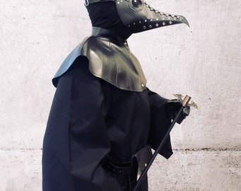 Disfraz de Doctor de la Peste para Halloween, bata, máscara, capa