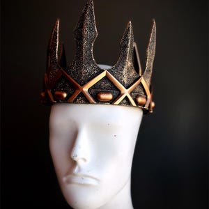 Cosplay Crown - Bronze Mens medieval crown - ANY CUSTOM COLOR