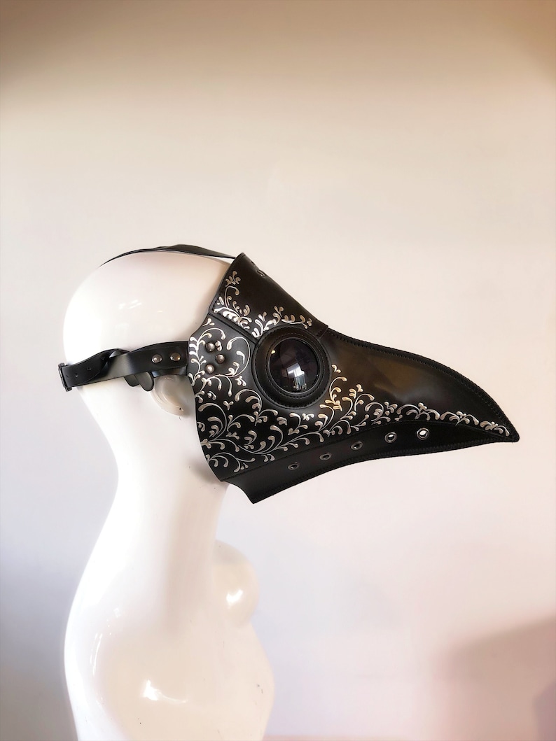 Maska Plague Doctor - Maska COSPLAY - Maska Steampunk - Strój Plague Doctor - Kapelusz Plague Doctor - Maska Plague - Halloween - Bal maskowy zdjęcie 1