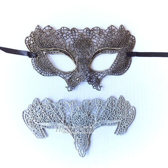 Pizzo D/'Argento Occhio Mascarade Palla Maschera Lacey Maschera