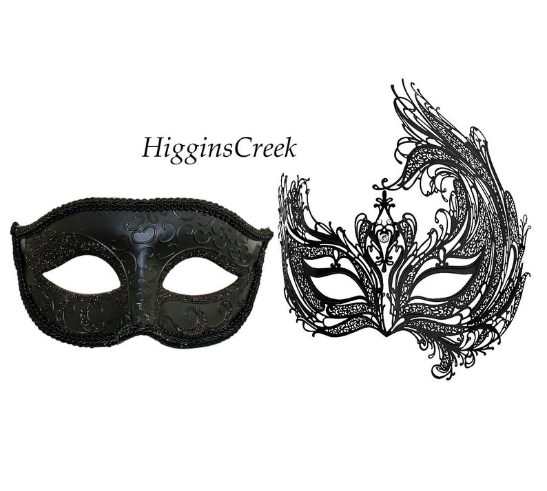 Venetian Masquerade Silver Couple Dress up Party Mask Bachelor Costume Party