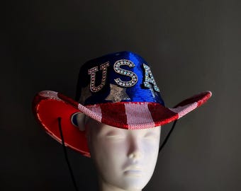 July 4th USA Costume Rave Party Cowboy Hat