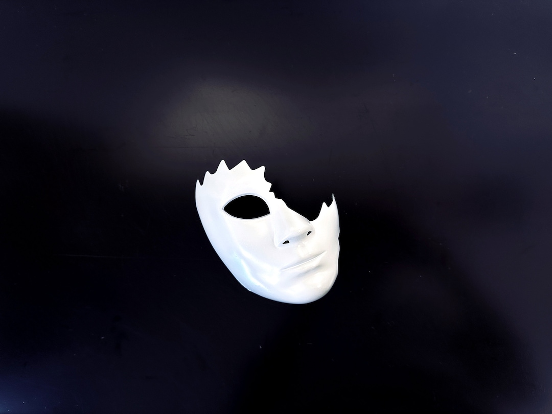 Men's Portrait Mask Painting Mask Full Face Costume Pulp Blank White Mask for DIY Paint, Adult Unisex, Size: One Size