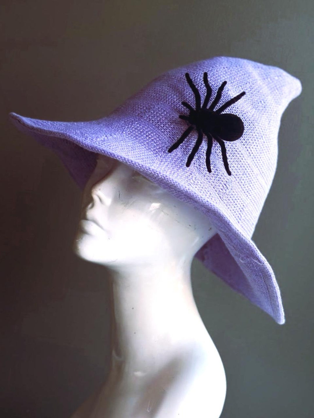180 Degrees Witch Hat with Feathers, Available in 3 Colors main image 0