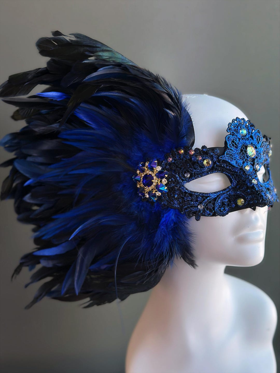 Blue Rio Carnival Mask, Brazilian Carnival Mask, Venetian Carnival ...