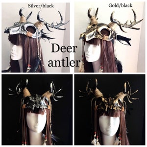 Wendigo Cosplay Skull Wendigo Costume Horn Headpiece Deer Antler ...