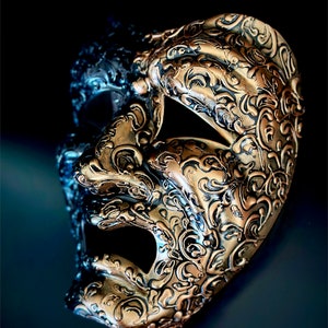 Filigree Venetian Commedia dell'arte masks, Comedy Mask, tragedy Mask