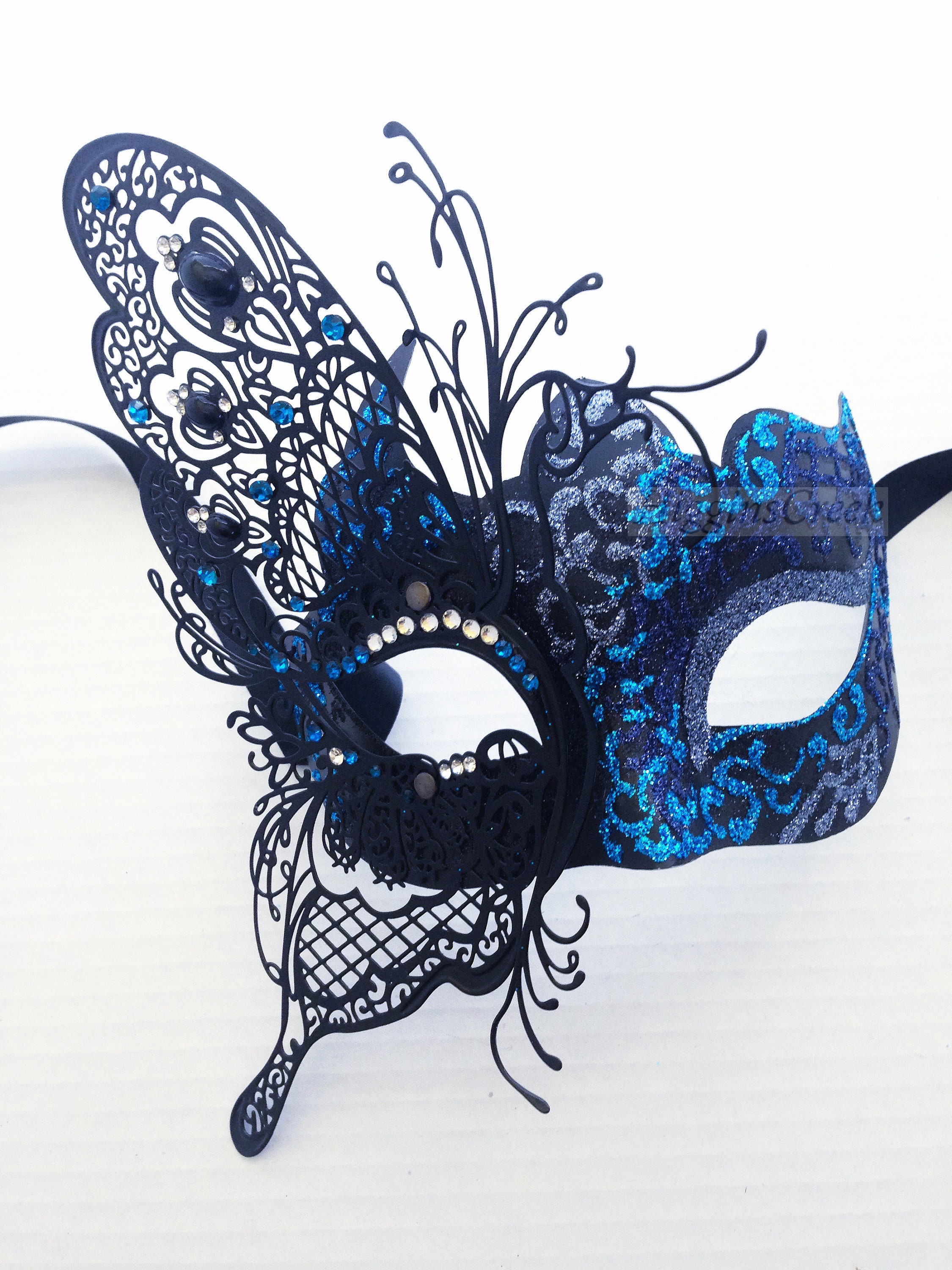 Women Masquerade Mask Elegant Butterfly Mask Masquerade Ball Etsy