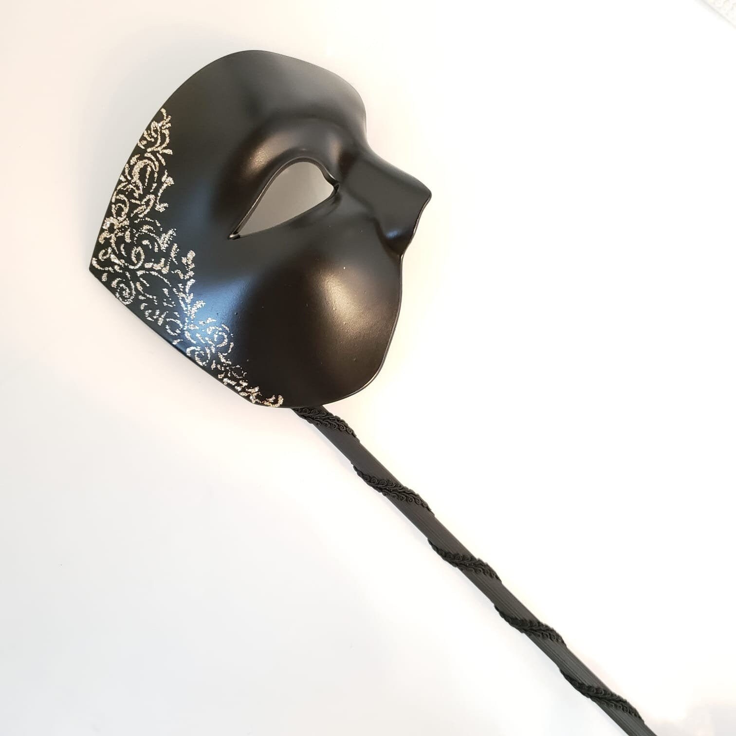 Black men mask on stick Mens masquerade masks mens mask on Etsy