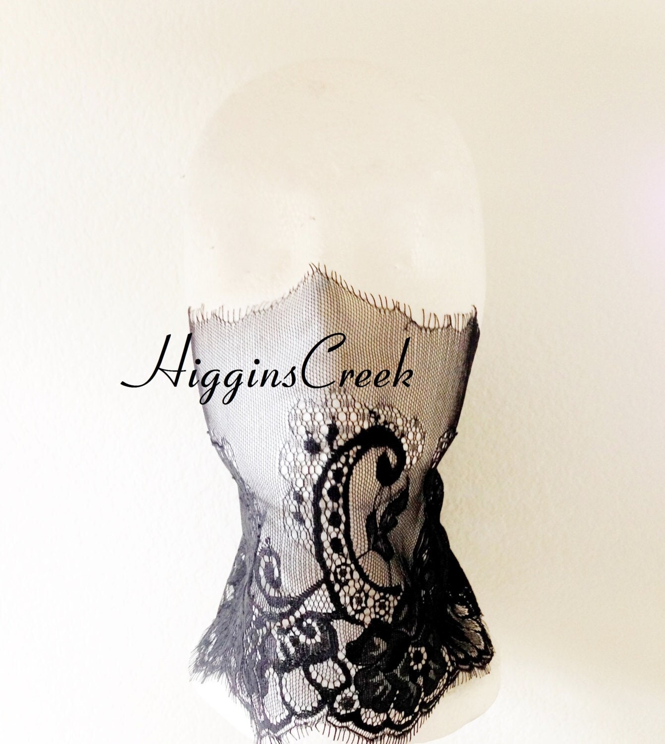 Black Lingerie Lace Mask, Lace Blindfold Masks, Face Mask With Lace ...