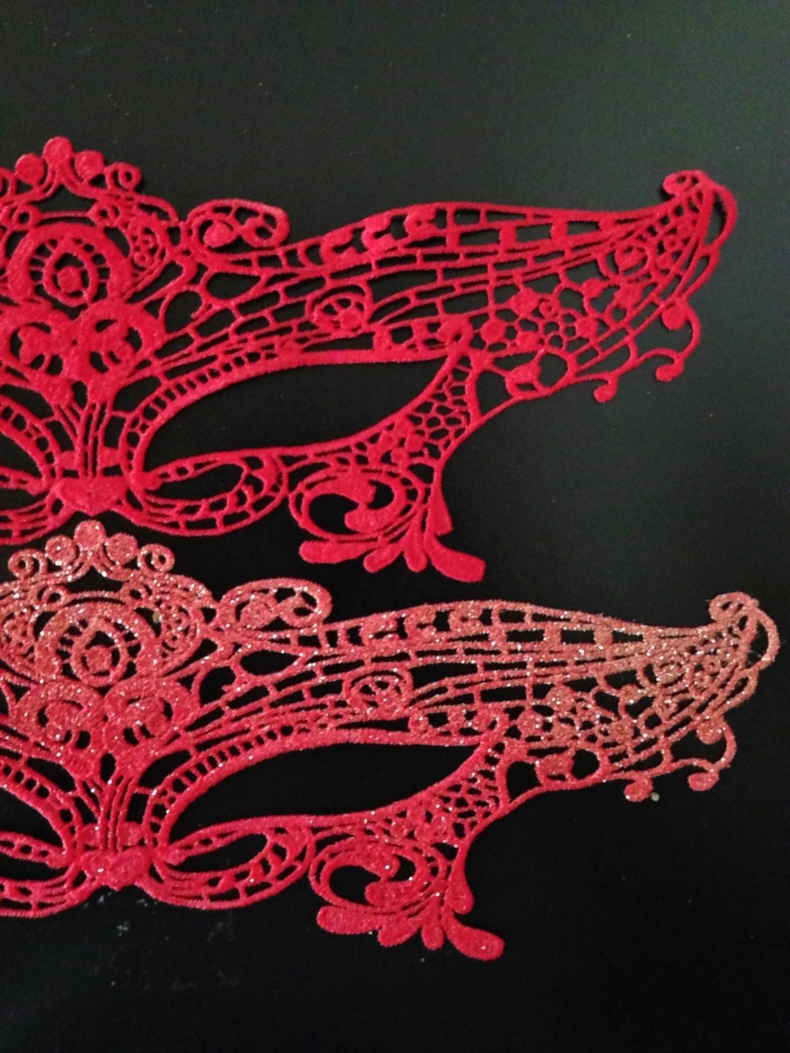 Red Lace Mask, Women, Ladies, Red Masks, Halloween, Masquerade Party ...