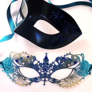 Blue Party Mask Gold Female Mask Couples Mask Fancy Mask Masquerade Masks Masquerade