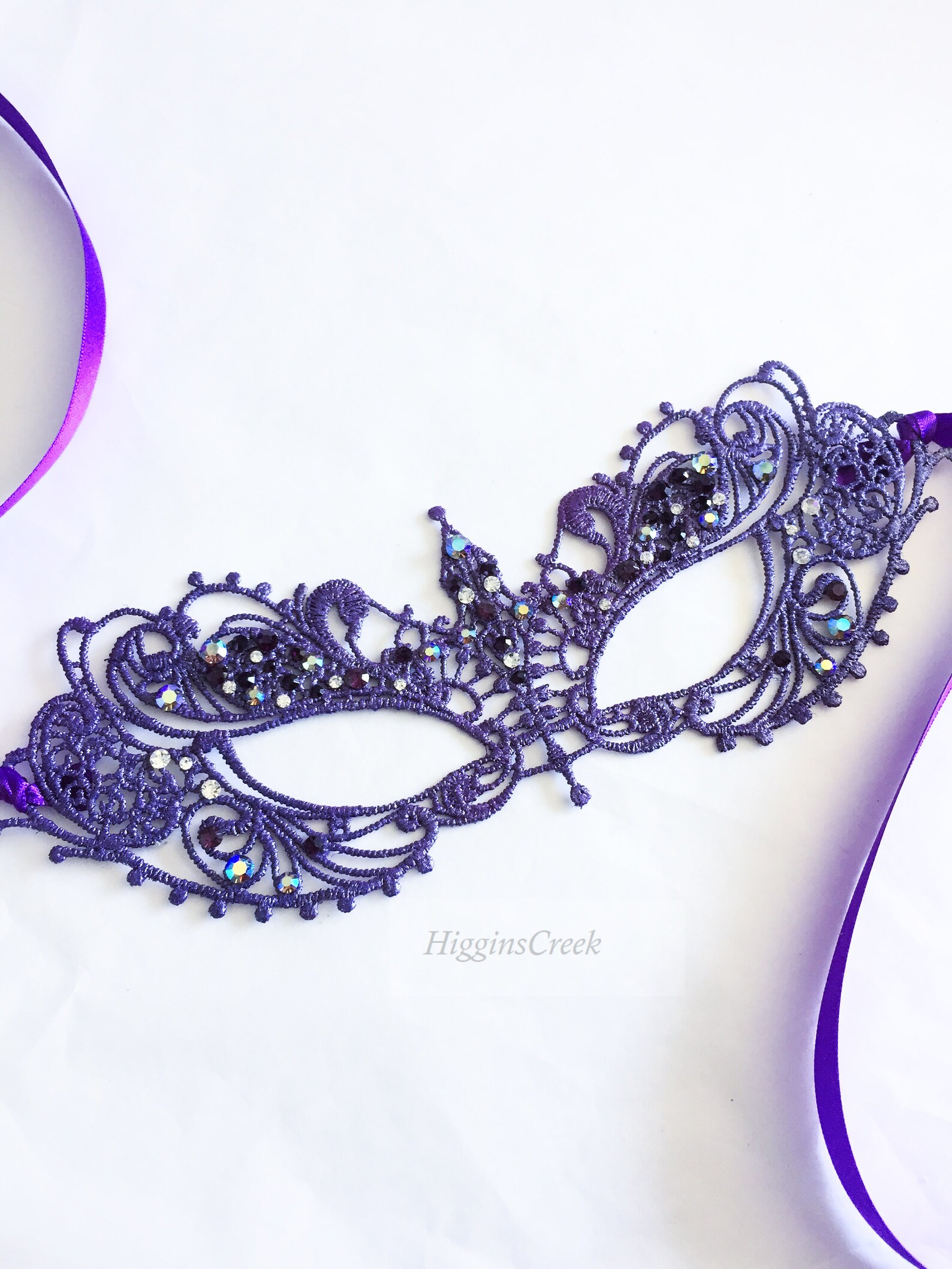 Purple Woman Masquerade Mask With Vibrant Shades of Purple - Etsy