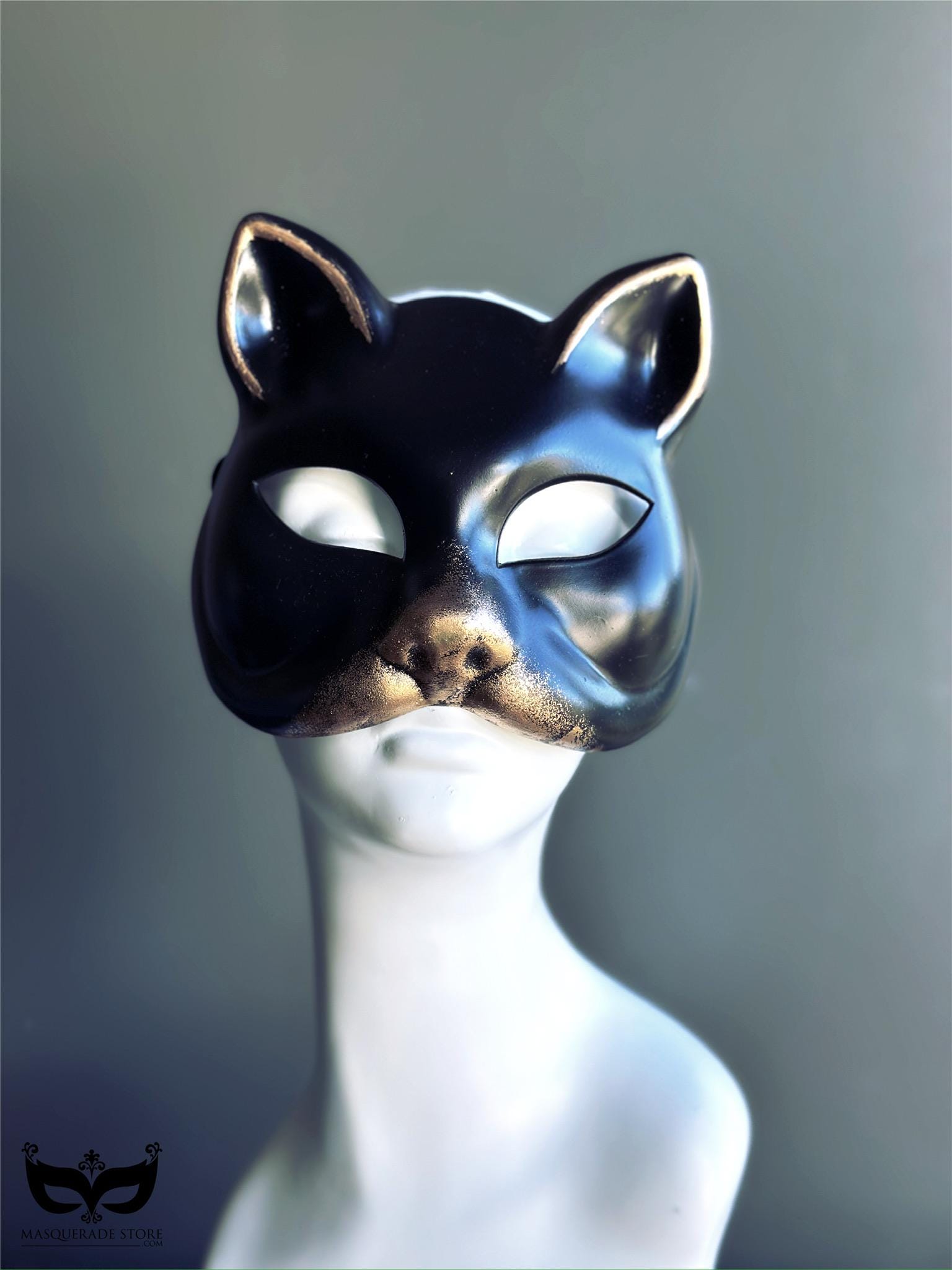 黒猫仮面舞踏会マスク - 女性用猫コスチュームマスク - Etsy 日本