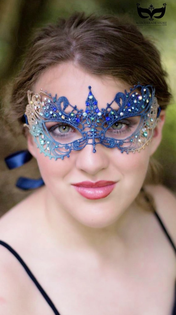 mask for prom dress Ocean Theme Lace Masquerade Mask Halloween Mask Lace Mask Prom Dress Mask  Weddings Bridal Masquerade Ball Masks