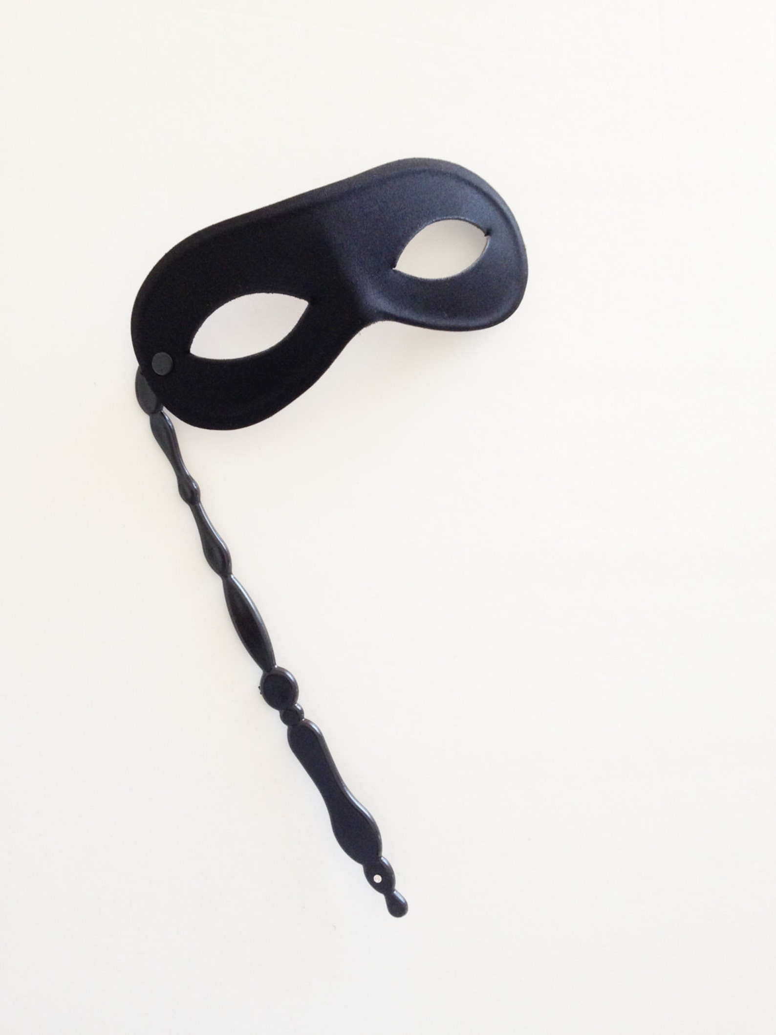 Handheld Masquerade Mask With Stick Simple Black Mask With Etsy