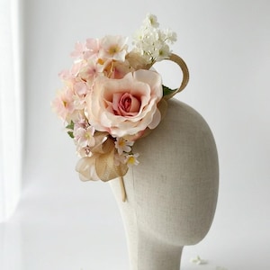 Pink Flower Fascinator - Etsy display picture 3