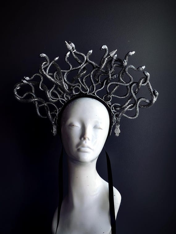 Medusa Snake Headdress Adult Gold Medusa Snake Headdress Adult Gold
