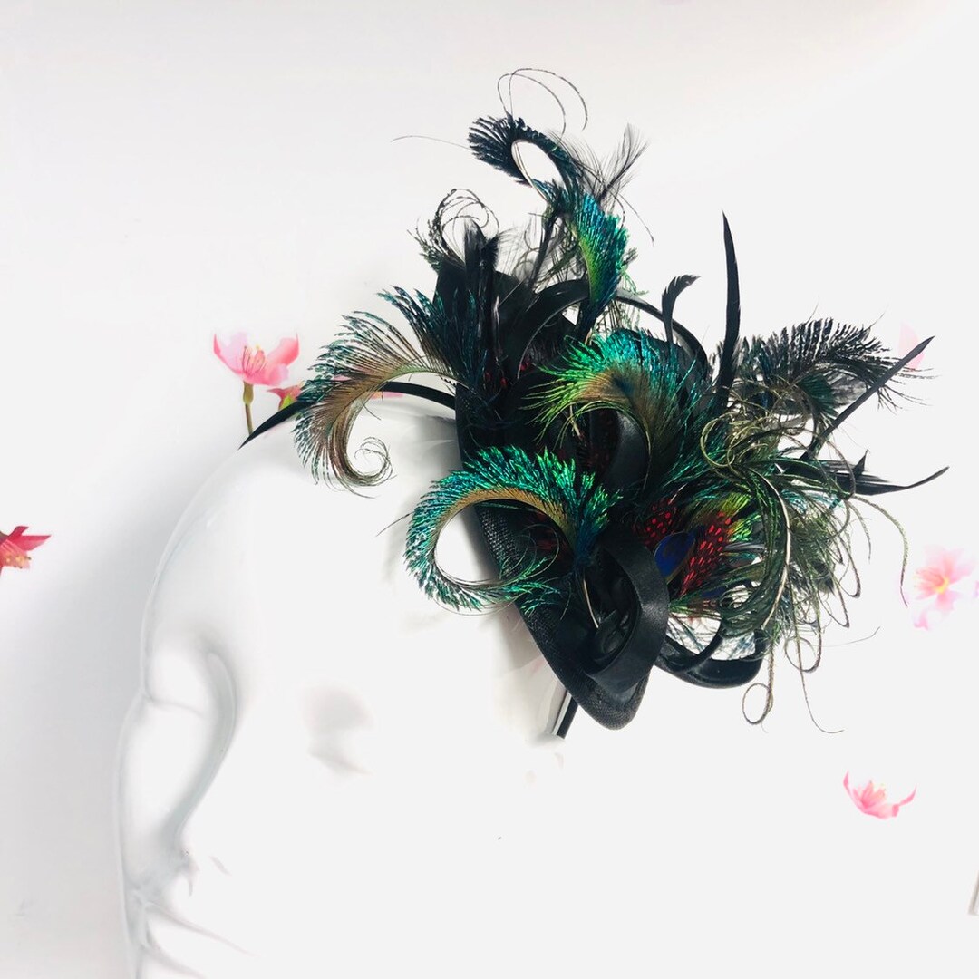 Pfauenfeder Haarspange Damen – Elegant Mit Strass Für Hochzeit, Party, Fascinator Kopfschmuck