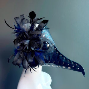 Plague Doctor Mask Steampunk Cosplay Filigree Mask long beak nose raven bird mask - Adult