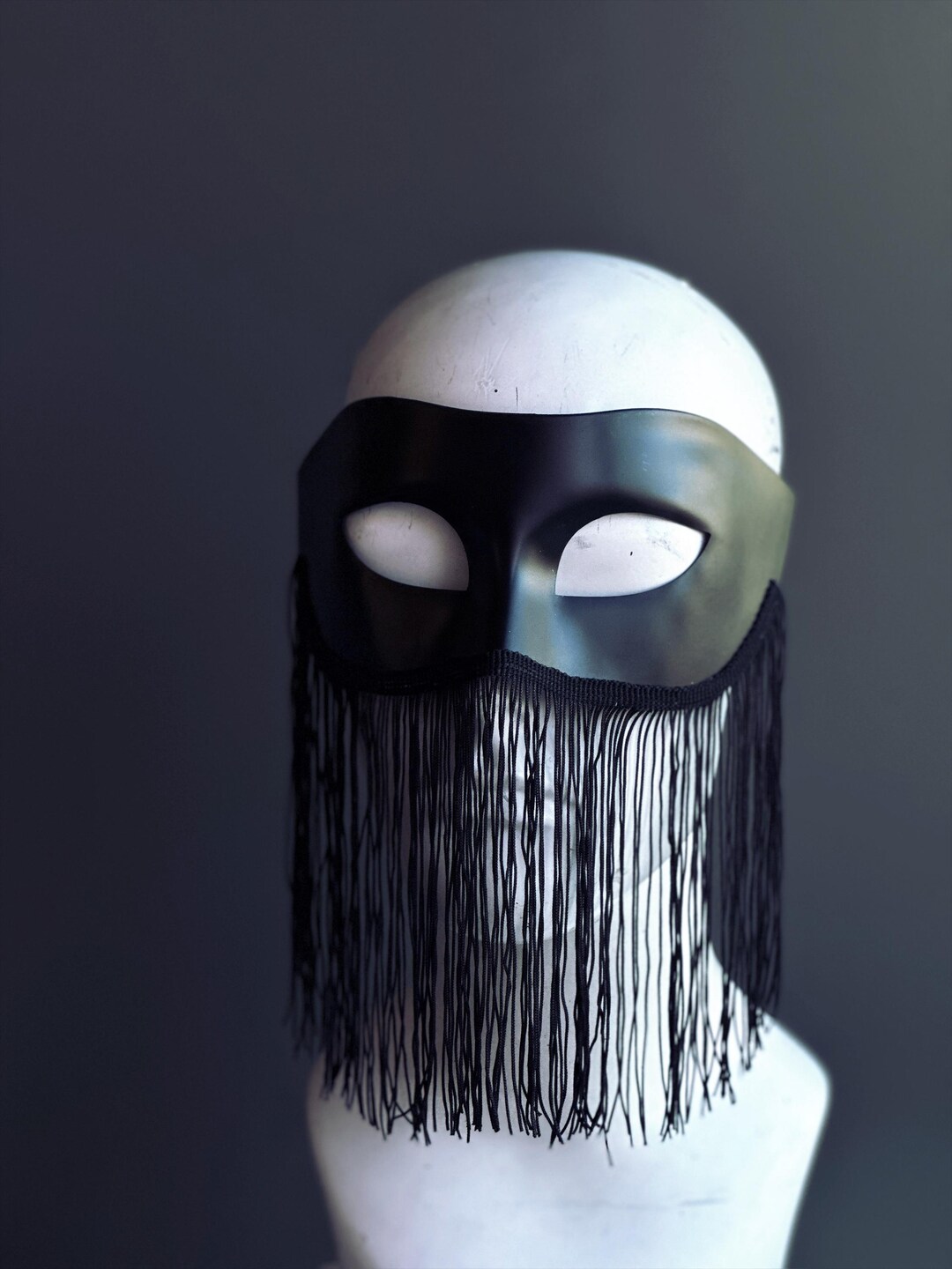 Studded Face Mask With Chains, Goth Face Mask, Halloween