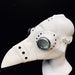 Plague Doctor Mask with Silver Rivets White Faux Leather Steampunk masks Burning Man Mask 