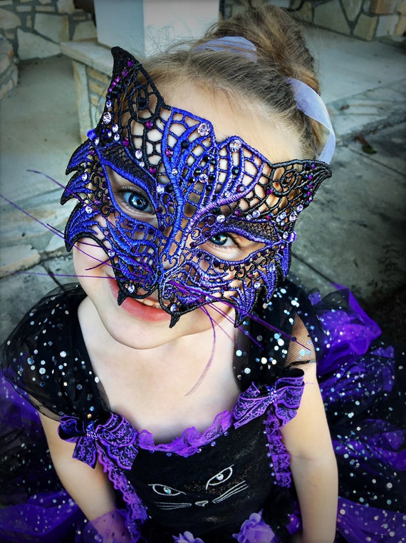 Cat Mask Kids Halloween Masks Children Kitty Mask Cats Girls Etsy