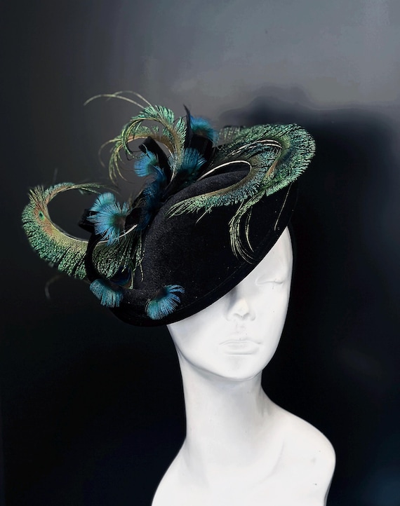 Peacock Feather Fascinator – Statement Derby, Wedding & Tea Party NyE Headpiece Amazon.com: Z&X Peacock Feather Fascinator Hair Clip Vintage  main image 4
