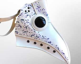 Plague doctor Mask COSPLAY mask jackdaw Steampunk Plague Doctor jackdaw Masquerade Mask halloween plague Doctor costume mask with beak