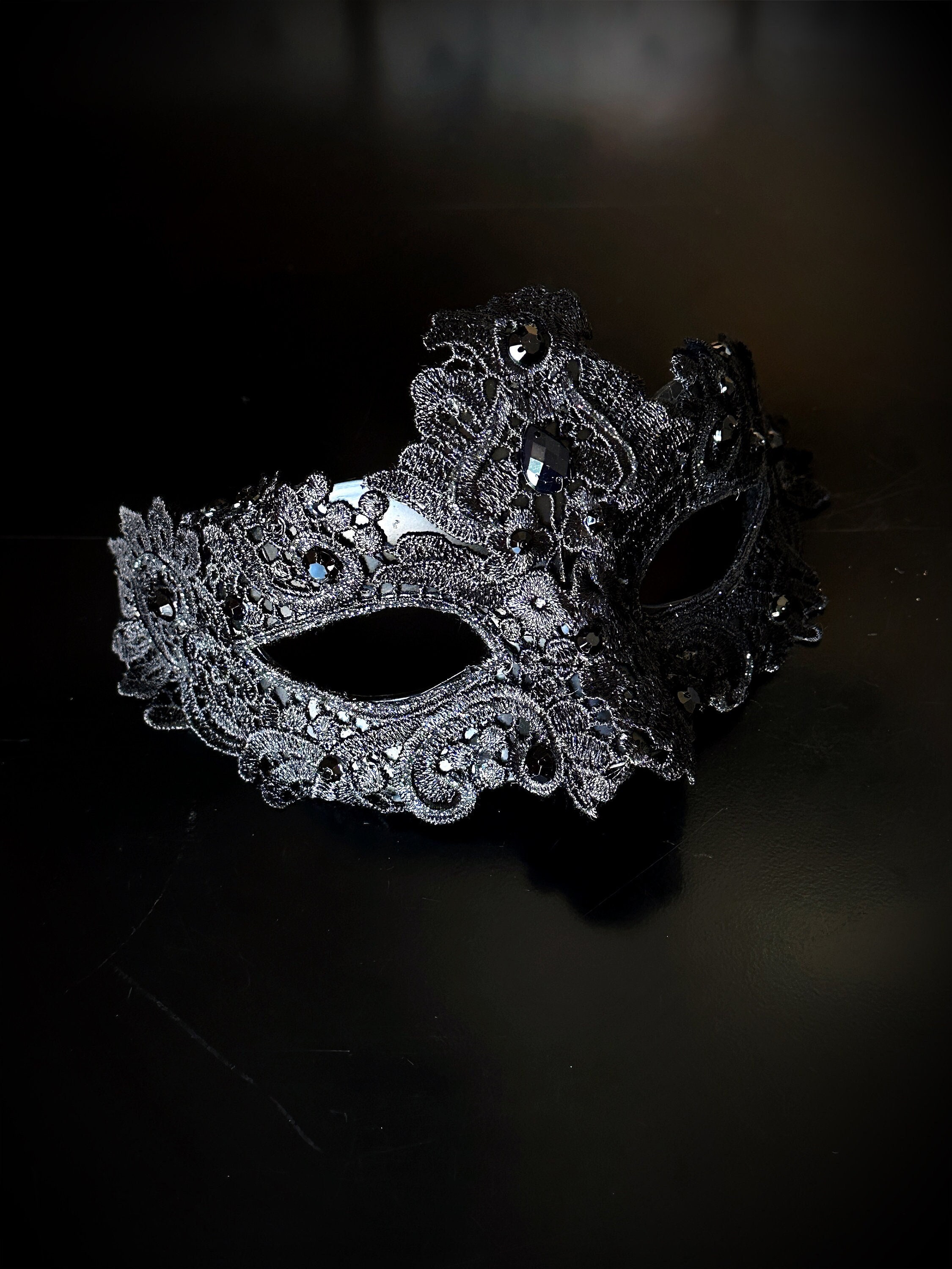 GINZO TRILITH 『Black Masquerade 』 Black Masquerade Mask Brocade Masquerade Ball Elegant Party - Etsy